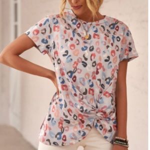 Color splash leopard tee